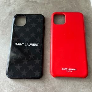 AUTH RARE IPhone 11 Pro MAX Saint Laurent Rive Droite Phone Cases 2 for 1